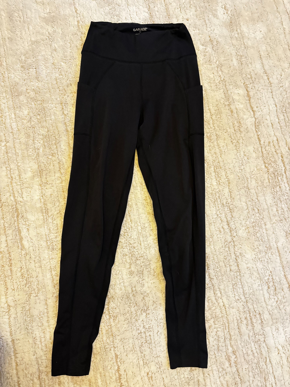 Garage Black High Waisted Pocket Leggings Size P/S